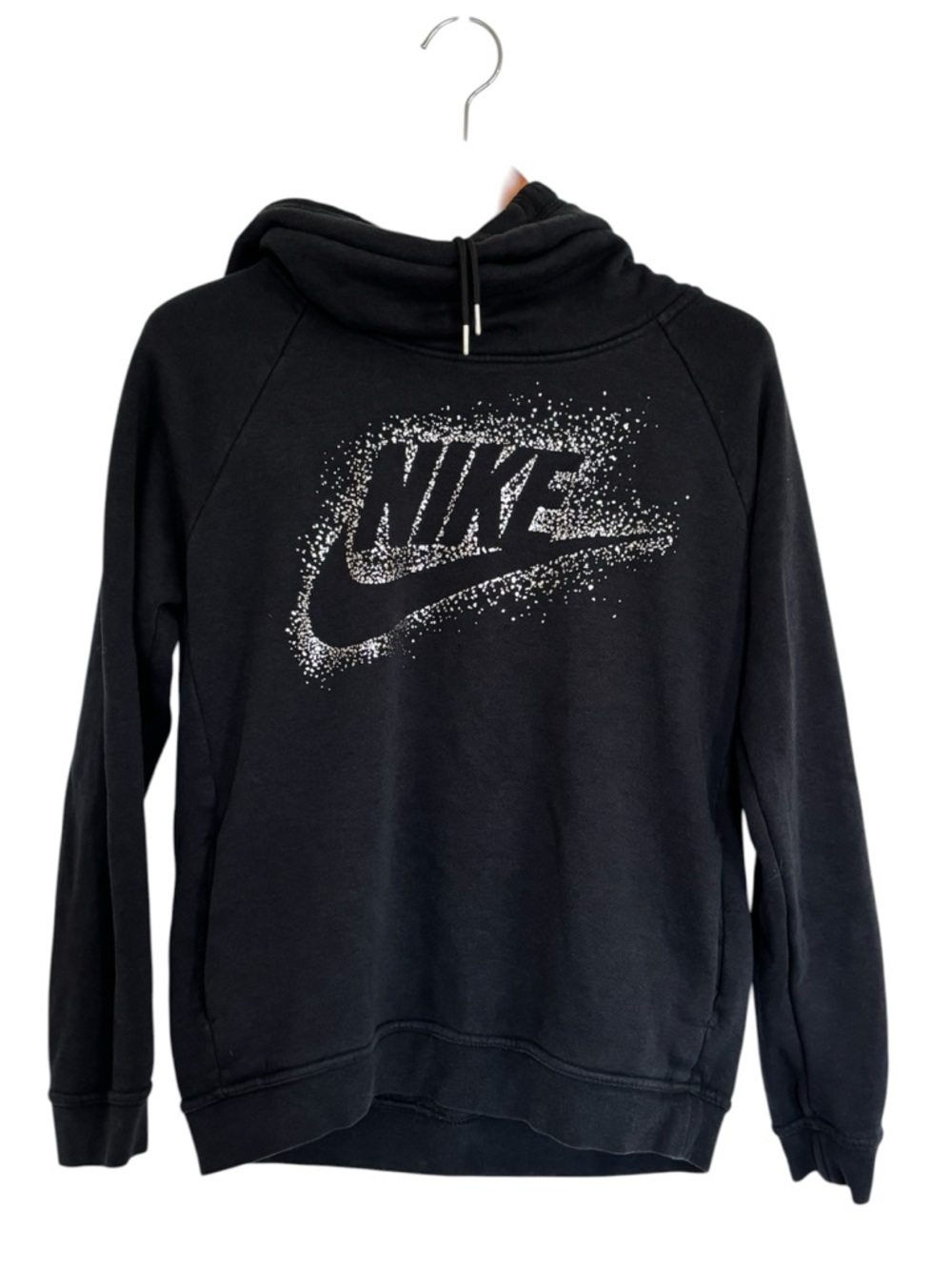 Nike Black Hoodie with Red Logo Tag